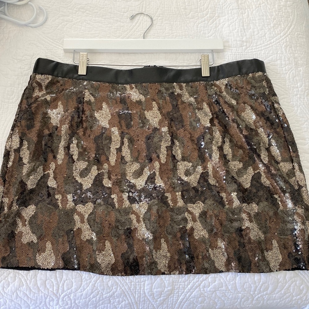 Lane Bryant sequin camo miniskirt